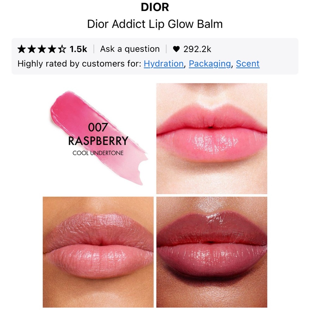 Dior Addict Lip Glow - Raspberry - Picture 5 of 7